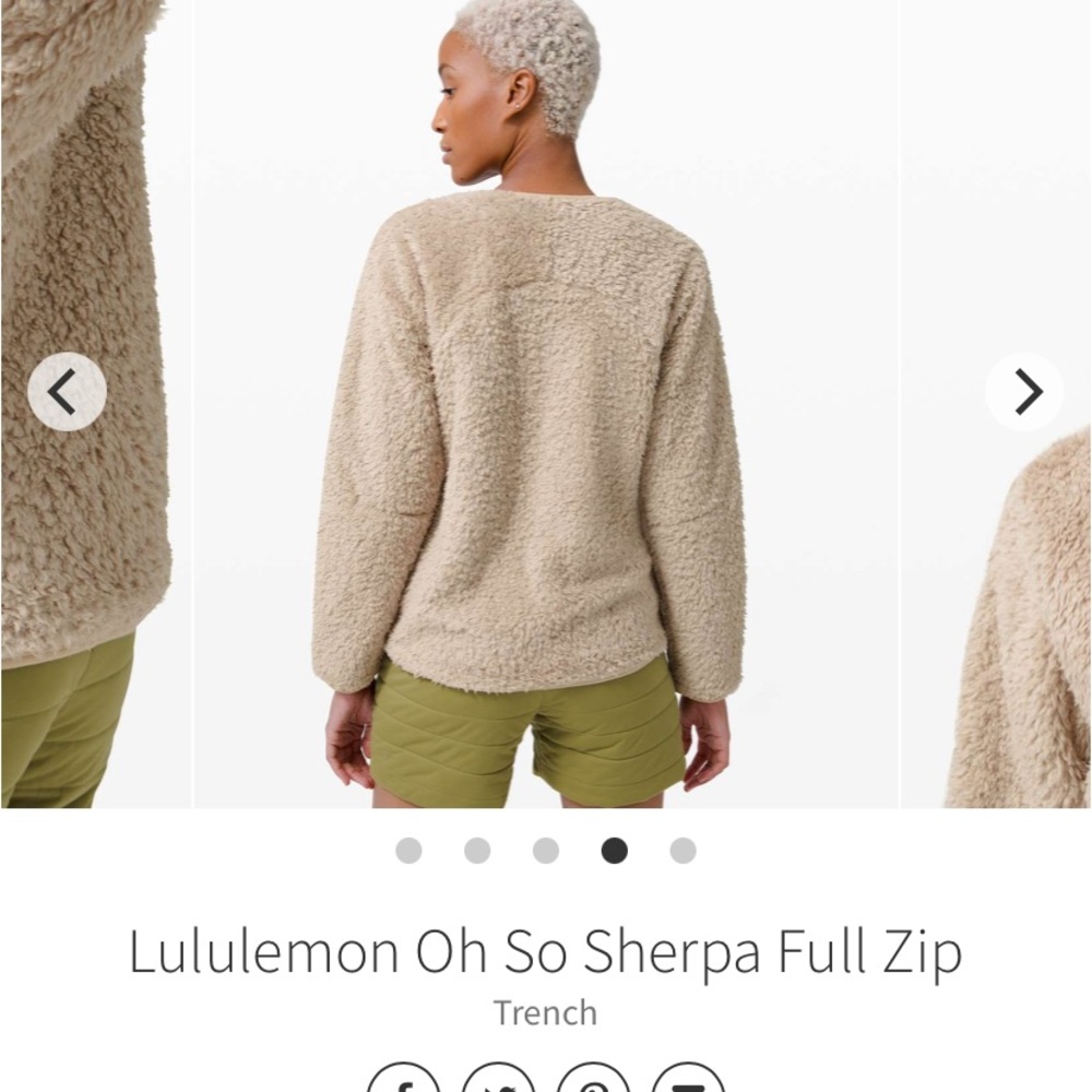 Lululemon Oh So Sherpa Full Zip Trench NWT size 6